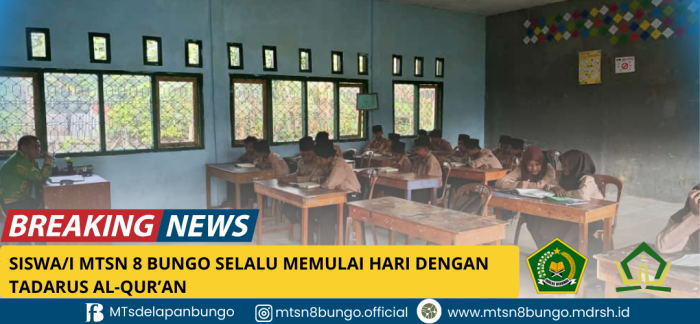 MTsN 8 Bungo Biasakan Siswa Tadarus Al-Quran Setiap Pagi