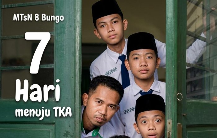 7 Hari Menuju TKA, MTsN 8 Bungo Mantapkan Kesiapan dan Semangat Siswa