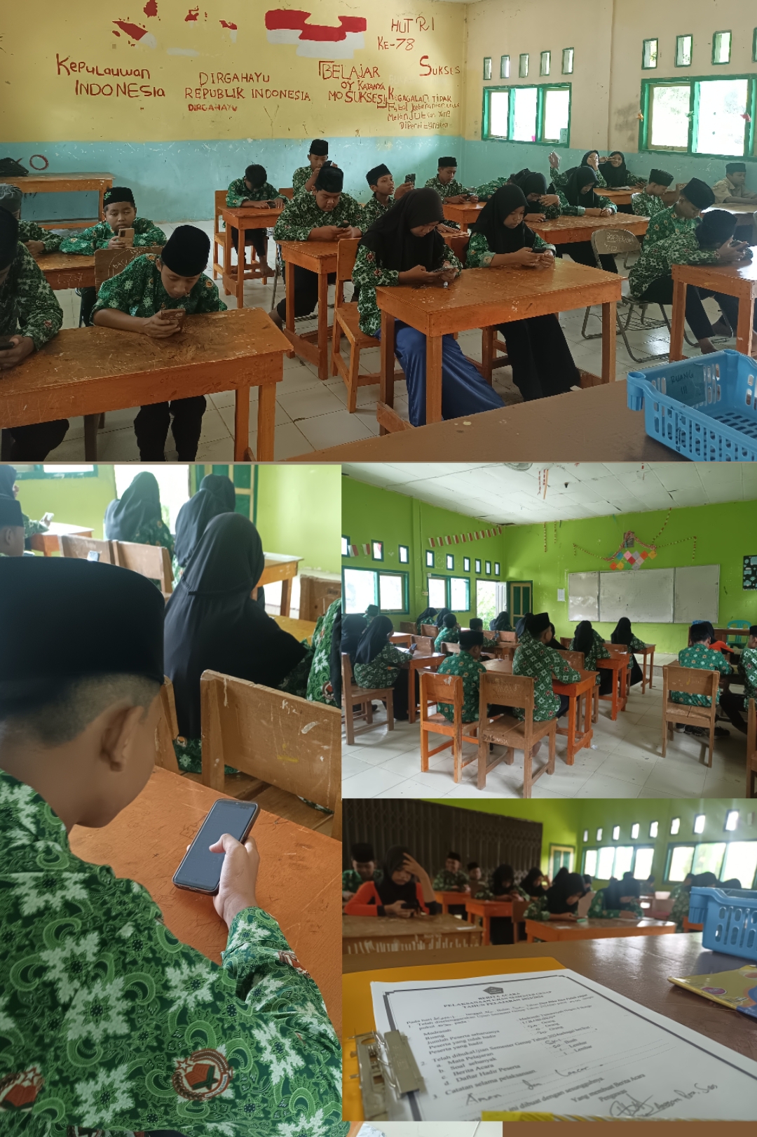 UJIAN MENGGUNAKAN EXAM BROWSER HARI KE 4 MTSN 8 BUNGO BERJALAN LANCAR