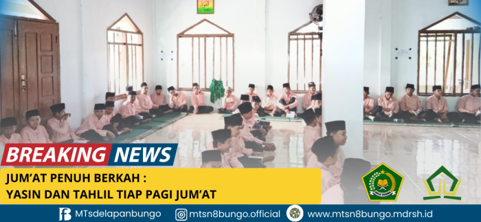 MTsN 8 Bungo Gelar Yasin dan Tahlil Rutin Setiap Jumat