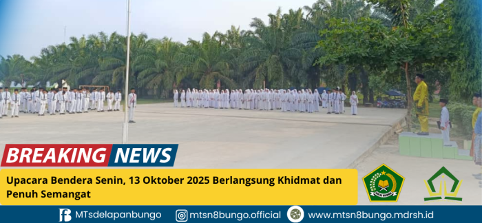 Upacara Bendera Senin, 13 Oktober 2025 Berlangsung Khidmat dan Penuh Semangat