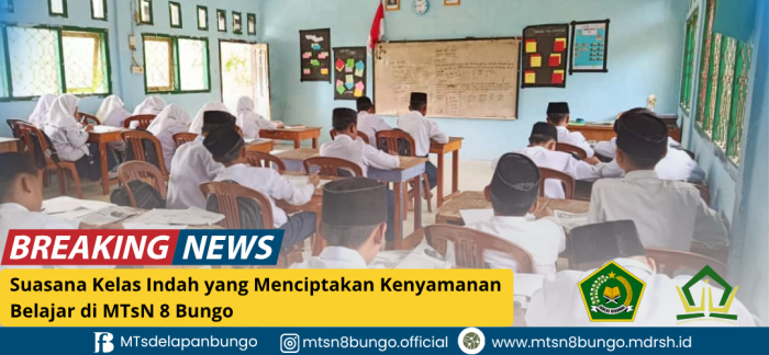 Suasana Kelas Indah yang Menciptakan Kenyamanan Belajar di MTsN 8 Bungo