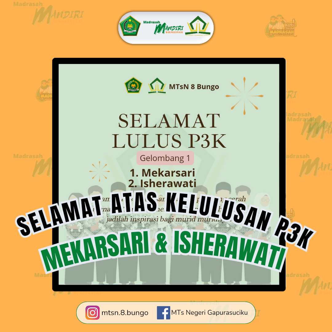 Keberhasilan Guru-Guru MTsN 8 Bungo dalam Seleksi CP3K Gel 1 Tahun 2024