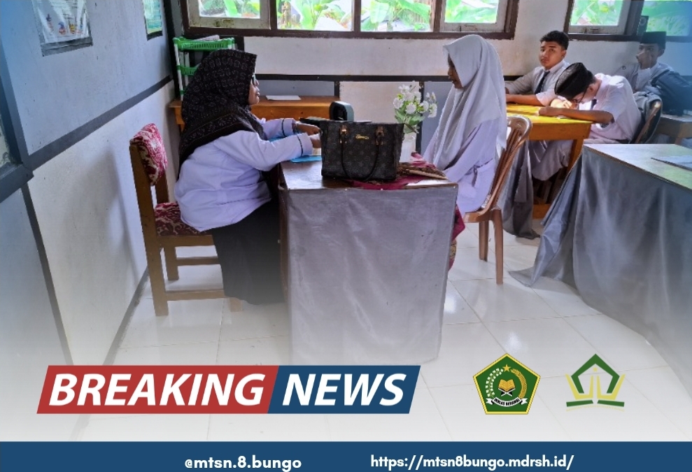 Pelaksanaan Ujian Praktek Kelas 9 di MTsN 8 Bungo Dimulai dengan Ujian Tahfizh