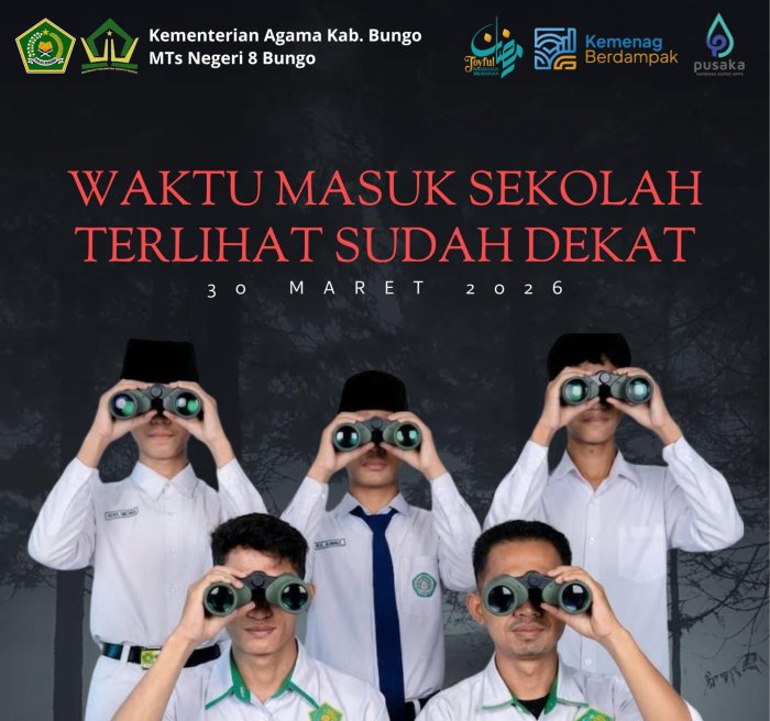 Waktu Masuk Sekolah Kian Dekat, Semangat Baru Sambut Hari Pertama di MTsN 8 Bungo