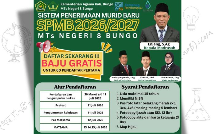 MTsN 8 Bungo Resmi Buka SPMB 2026/2027: Raih Kesempatan Emas dan Jadilah Generasi Unggul