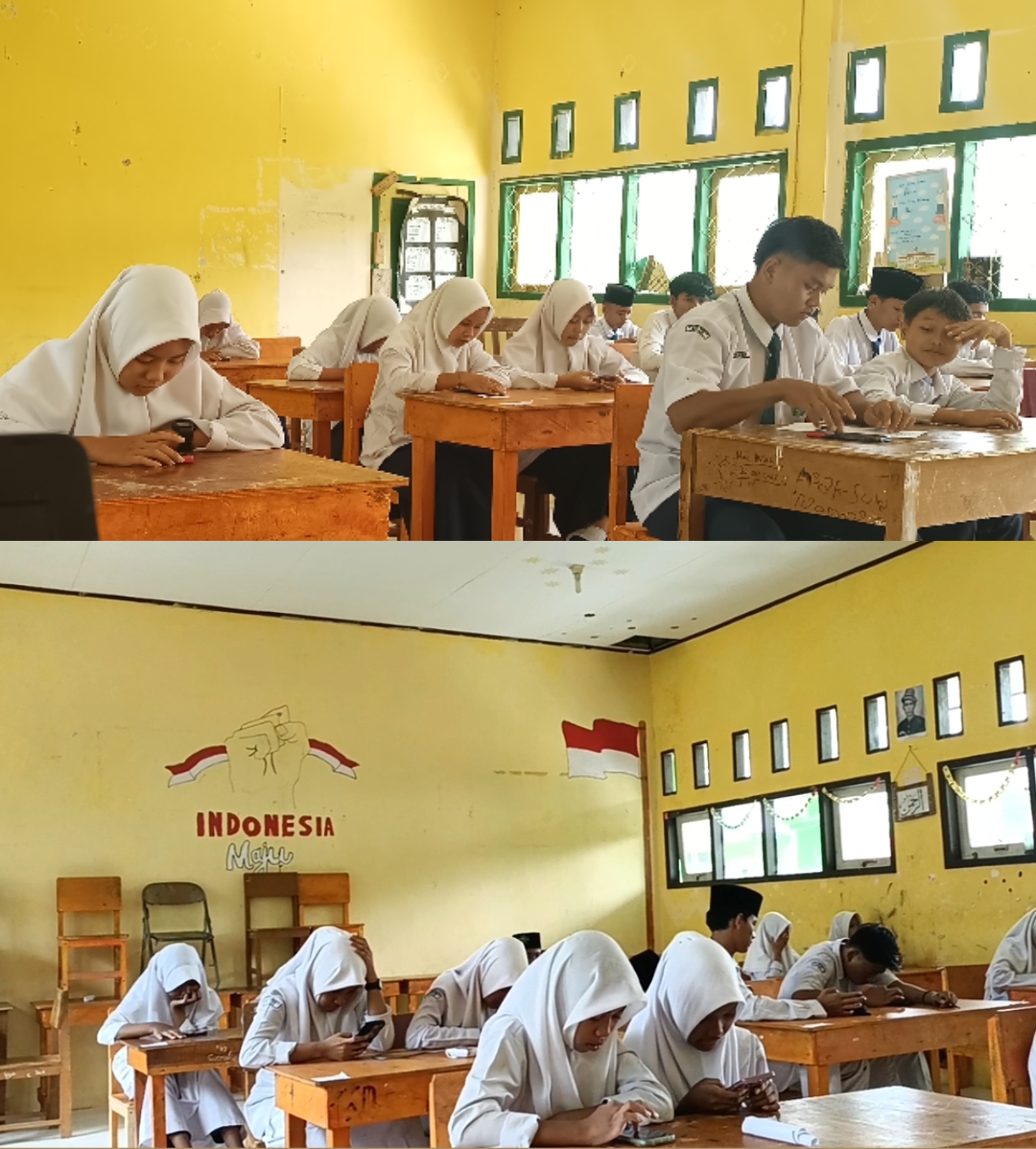  UJIAN SEMESTER GENAP DI HARI KE-2 MENGGUNAKAN APLIKASI EXAM BROWSER DI MTSN 8 BUNGO