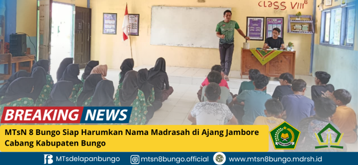 MTsN 8 Bungo Siap Harumkan Nama Madrasah di Ajang Jambore Cabang Kabupaten Bungo