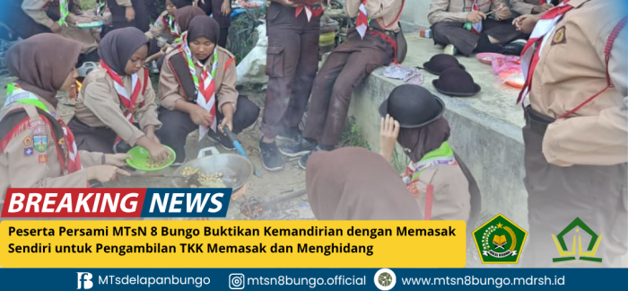 Peserta Persami MTsN 8 Bungo Buktikan Kemandirian dengan Memasak Sendiri untuk Pengambilan TKK Memasak dan Menghidang