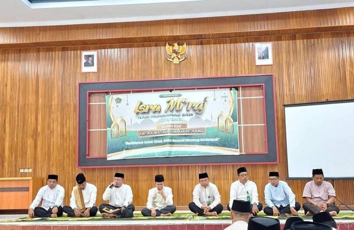 Kepala MTsN 8 Bungo Hadiri Peringatan Isra Miraj Nabi Muhammad SAW di Kantor Kemenag Kabupaten Bungo