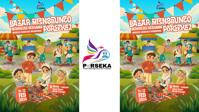 Bazar MTsN 8 Bungo Meriahkan PORSEKA Ke-2 Tahun 2026, Wadah Kreativitas dan Kewirausahaan Siswa