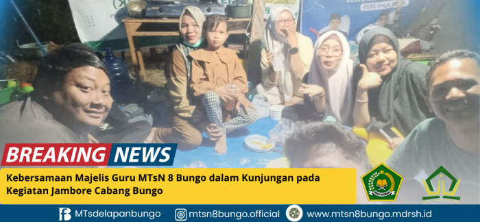 Kebersamaan Majelis Guru MTsN 8 Bungo dalam Kunjungan pada Kegiatan Jambore Cabang Bungo