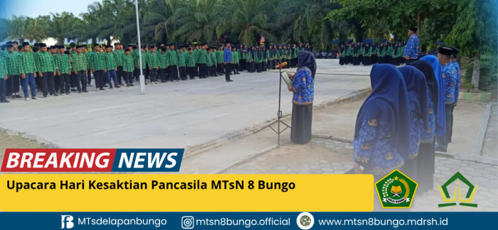 Upacara Hari Kesaktian Pancasila MTsN 8 Bungo